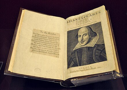 September 6th: Birth of the Bard: The First Folio and a Mirror to Nature