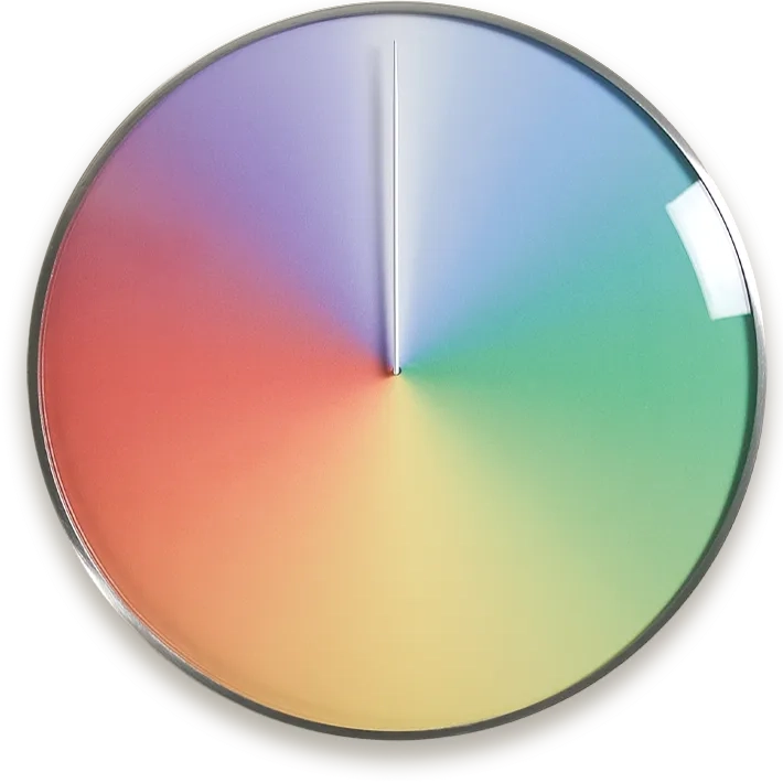 The Present Year — 11-inch annual wall-mounted timepiece showing one continuous 365.24-day revolution.